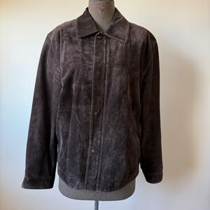 Fabulous 90s Soft genuine suede jacket in deep espresso brown 🤎